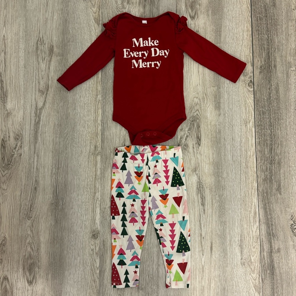 Okie Dokie Make Everyday Merry Girls 12 Months Holiday outfit
